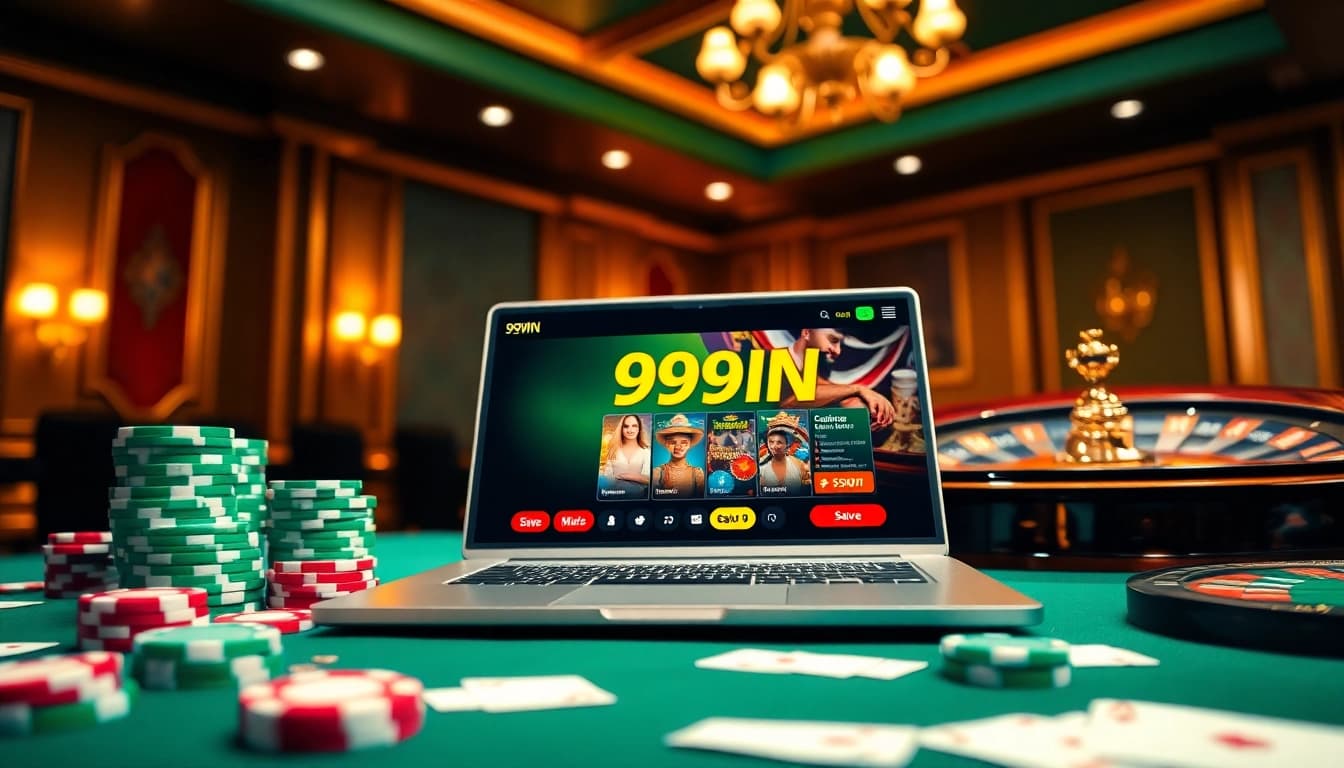 Experience exhilarating online gaming at https://99win1.us.com/ with poker chips and a roulette wheel.