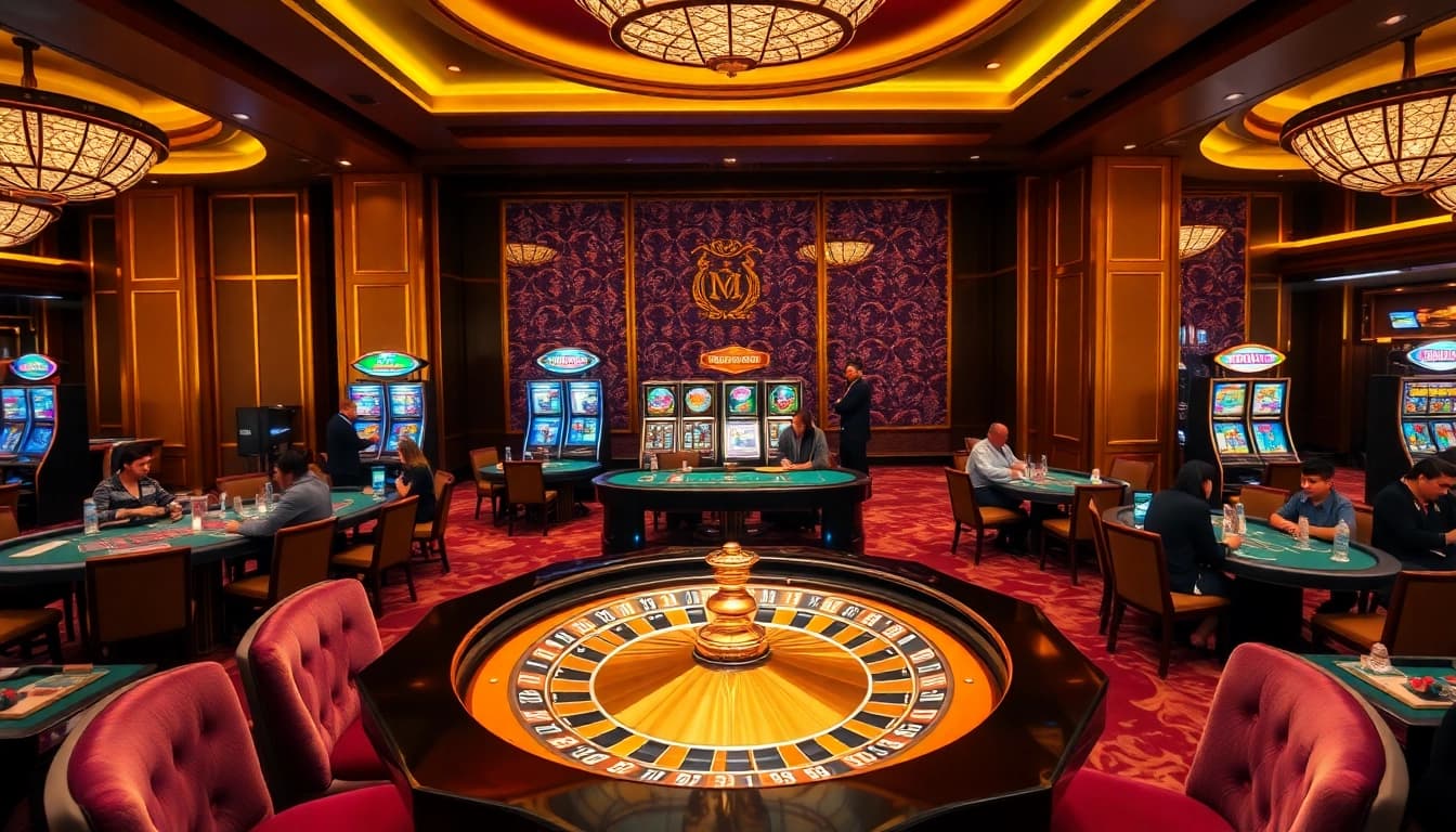 Engaged players enjoying a vibrant gaming experience at Luckywin casino.