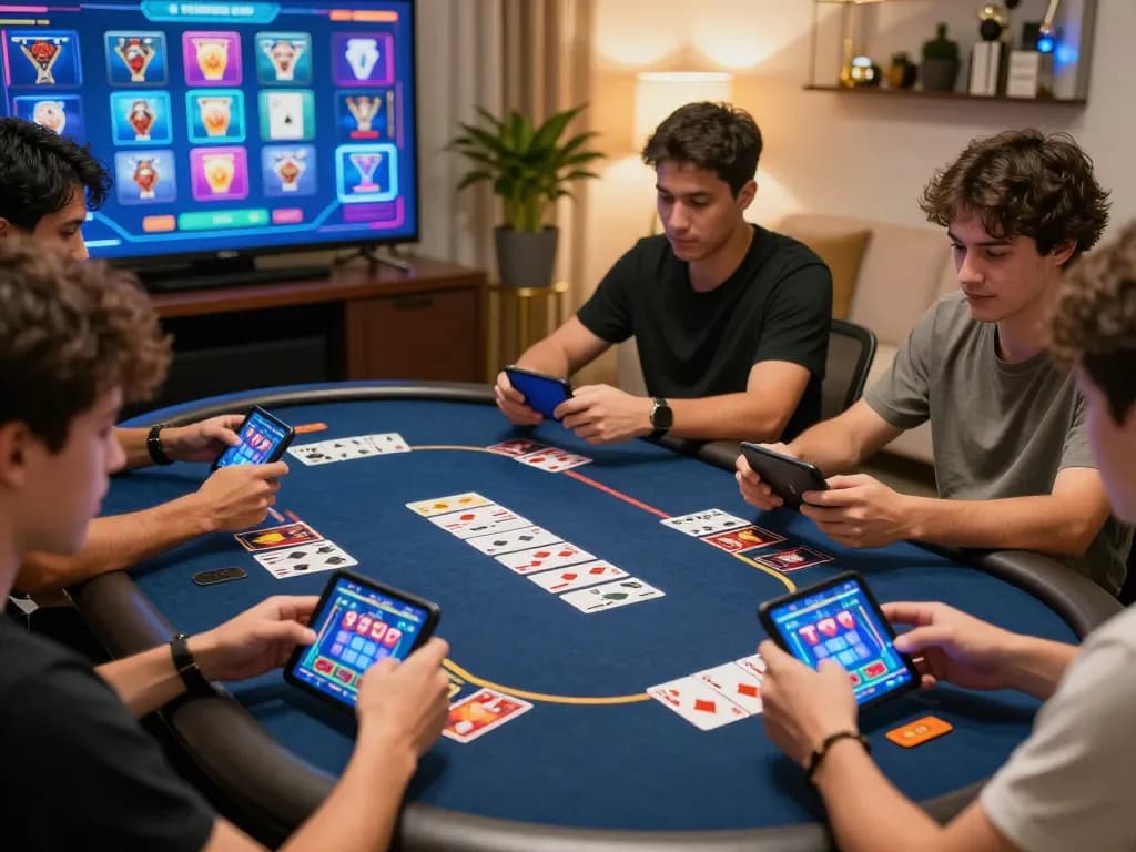 Players engaged in game bài đổi thưởng at an online casino, showcasing dynamic gameplay and social interaction.