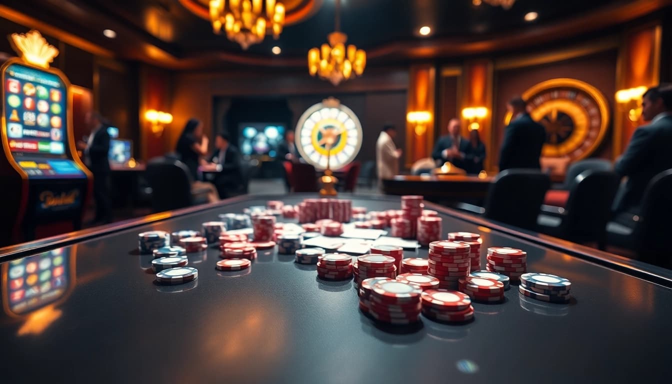 8kbet players engaging in a thrilling casino game with vibrant betting elements.
