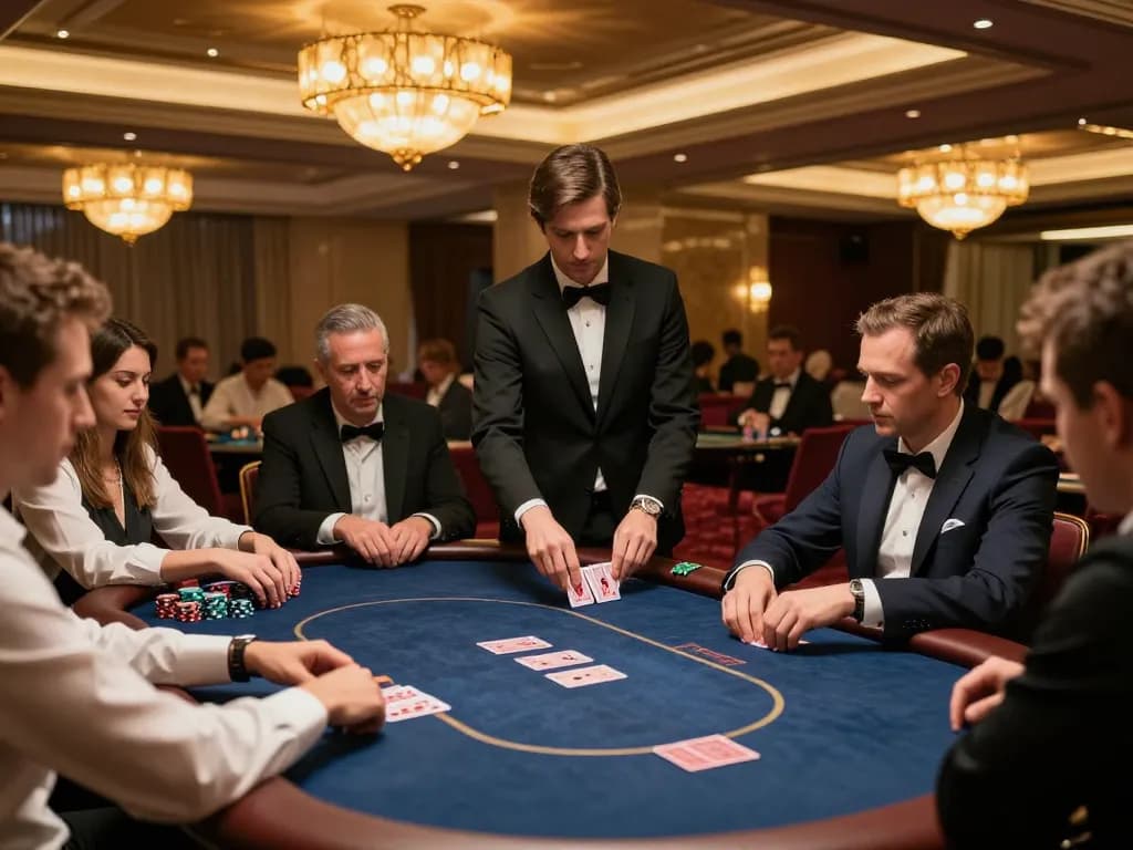 Engaging poker game scene at https://gg888.world/ featuring focused players and elegant casino ambiance
