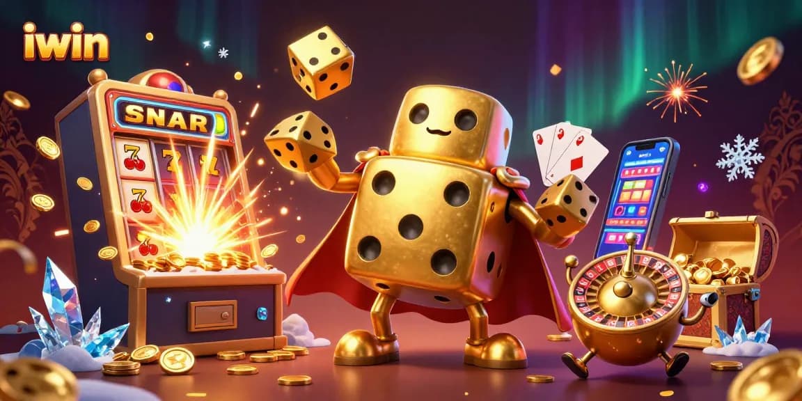 Engage in exciting iwin casino games with dynamic golden dice golem and jackpot elements!