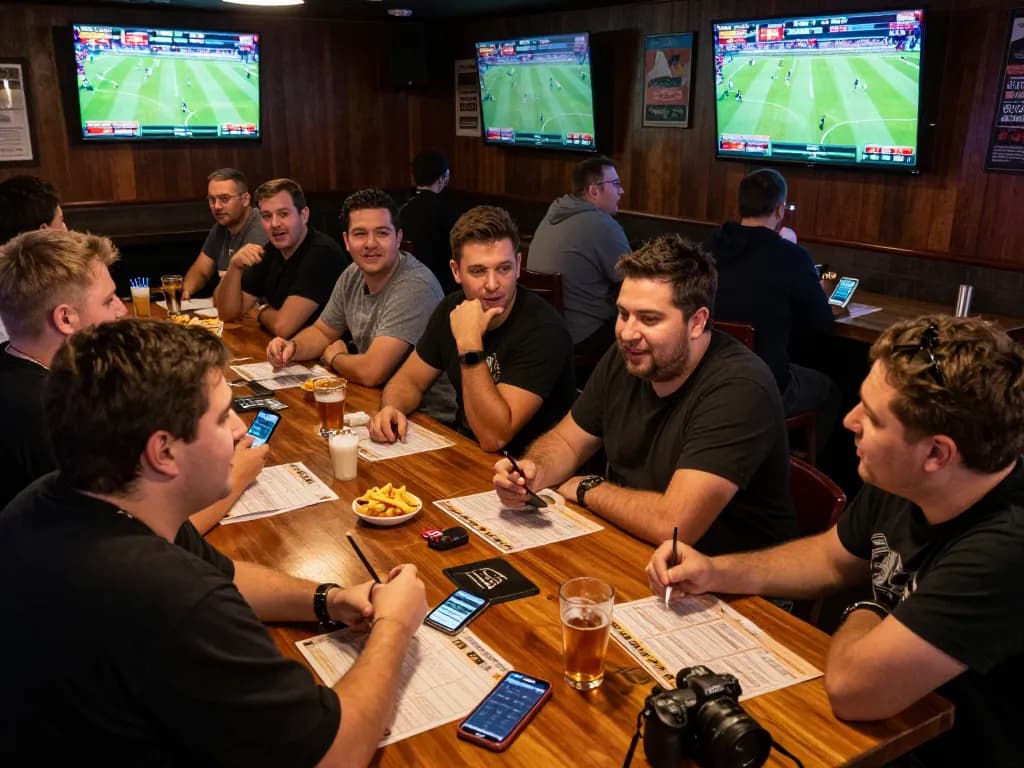 SC88 bets placed enthusiastically at a sports bar with live events on screens