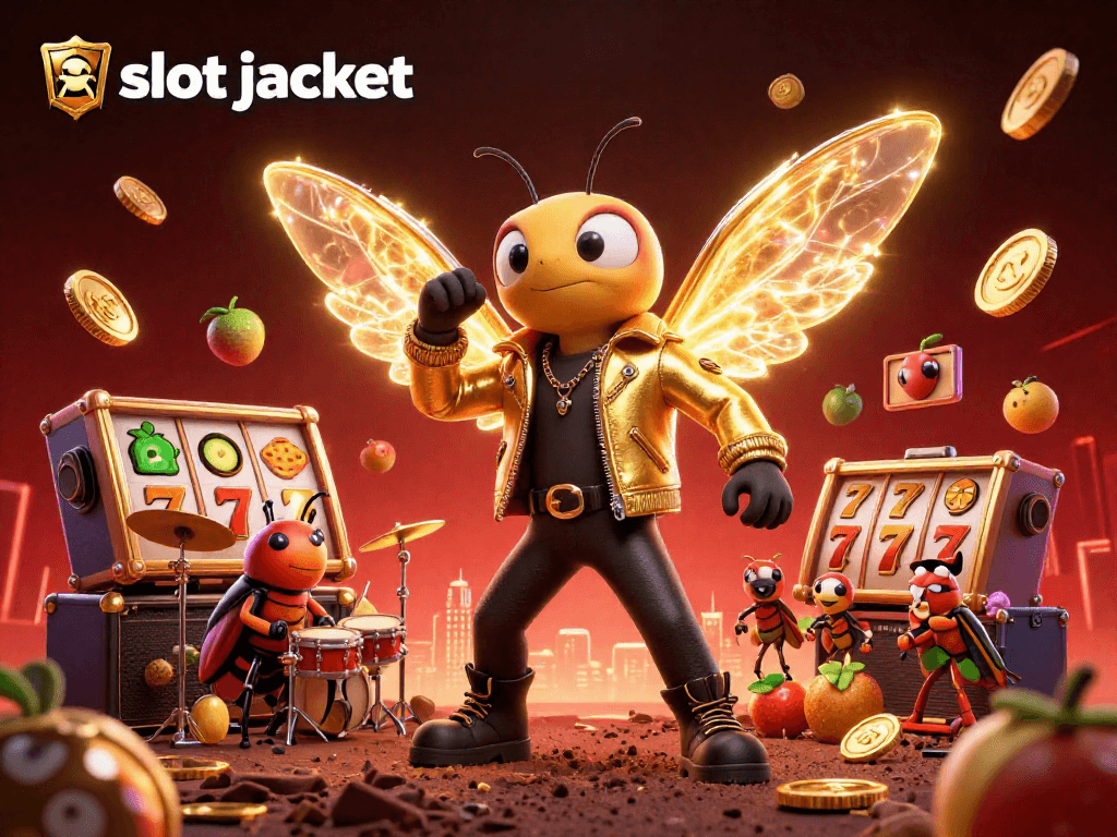 Engage with the excitement of slot jackpot in a vibrant 3D illustration showcasing electric characters and game elements.