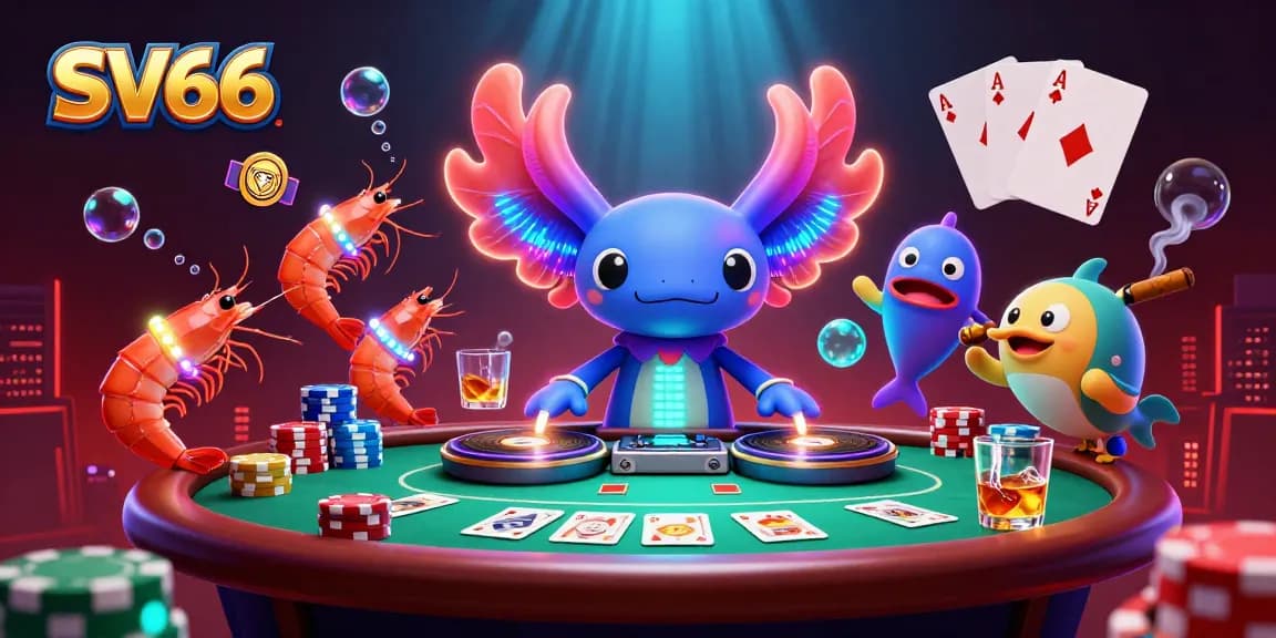 Engage with SV66 in thrilling poker scenes illuminated by vibrant underwater vibes.