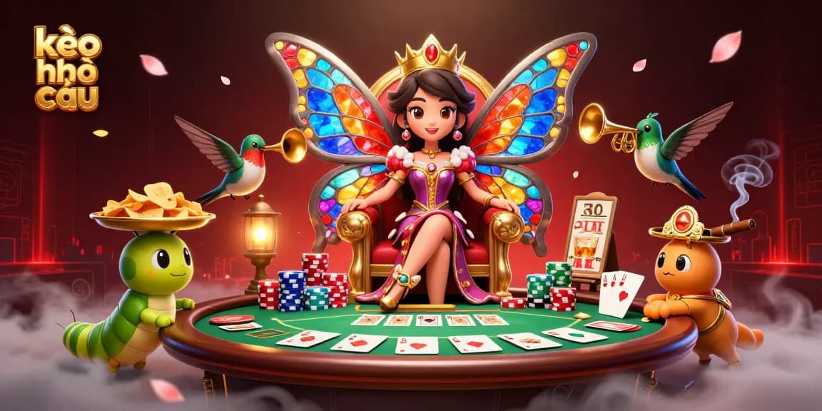Engage with today's kèo nhà cái illustrated in a vibrant casino scene with colorful elements.