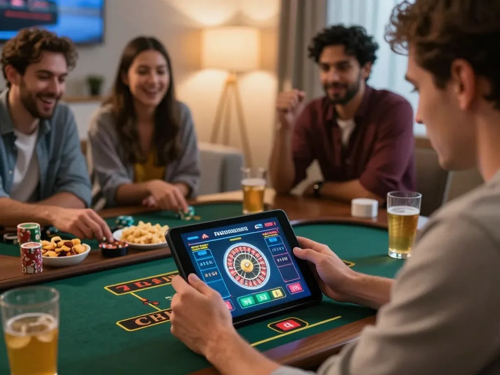 Experience thrilling online gaming at https://sc88.casino/ with friends during live dealer roulette.