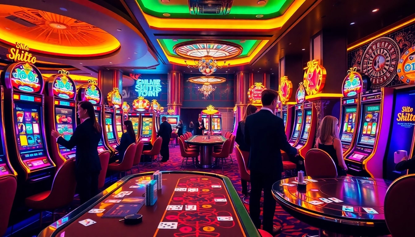 Players enjoy the thrilling excitement of slot gacor machines within a luxurious casino environment.