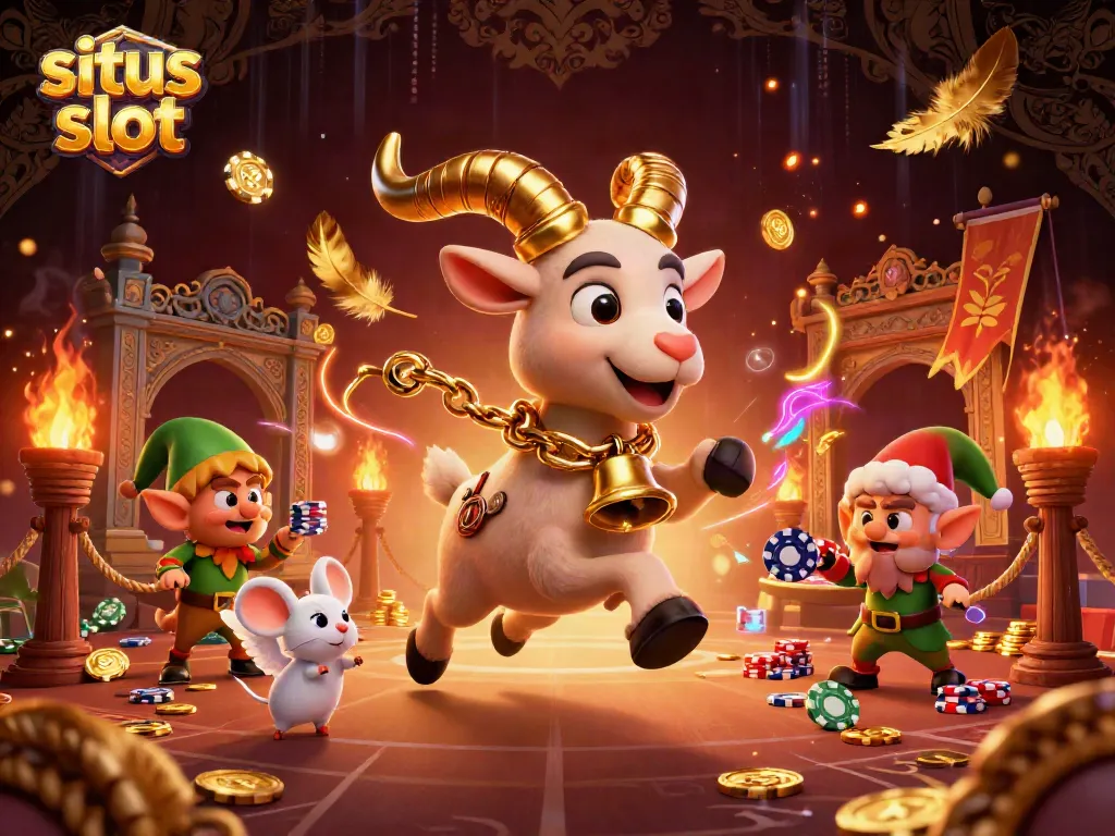 Permainan situs slot yang seru dengan keseruan elemen judi dan karakter unik.