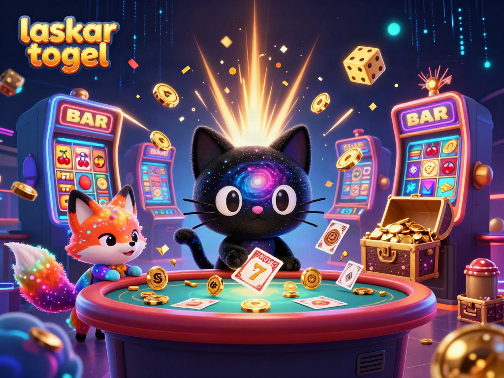 Experience laskar togel's thrilling cosmic casino with stunning 3D characters and vibrant game elements.