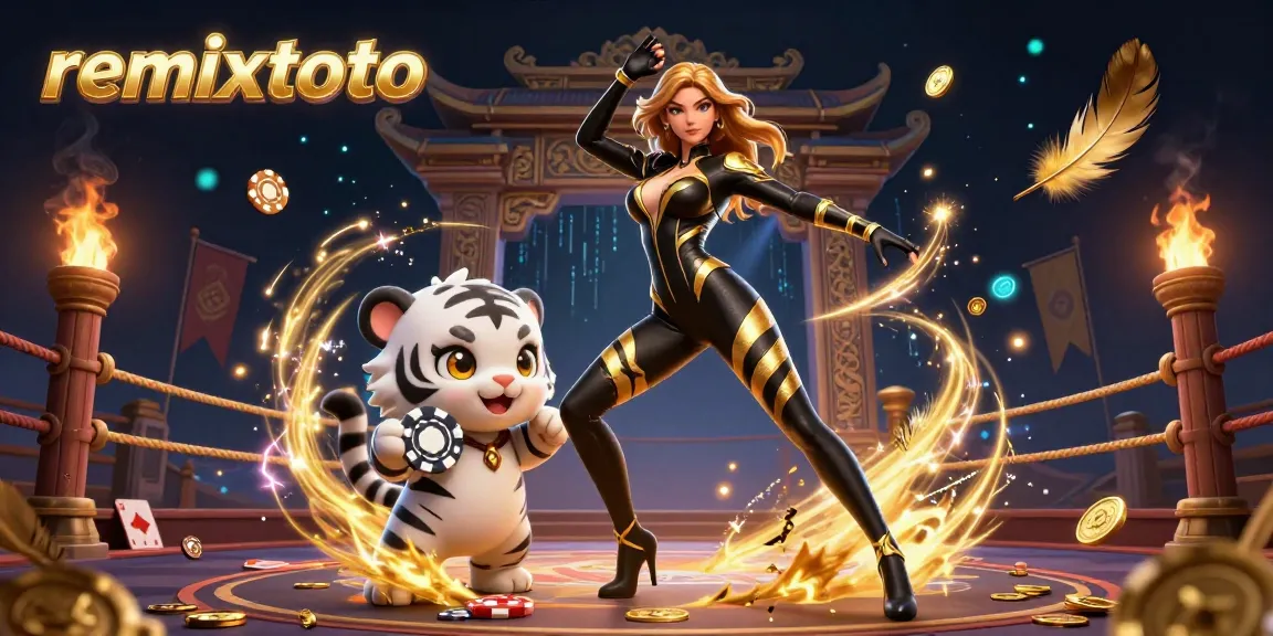 Experience thrilling gaming with remixtoto in an electrifying illustration of online gambling adventure.