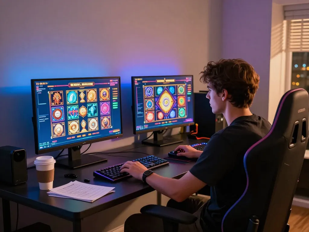 Engaging slot online gameplay on multiple screens in a modern gaming setup