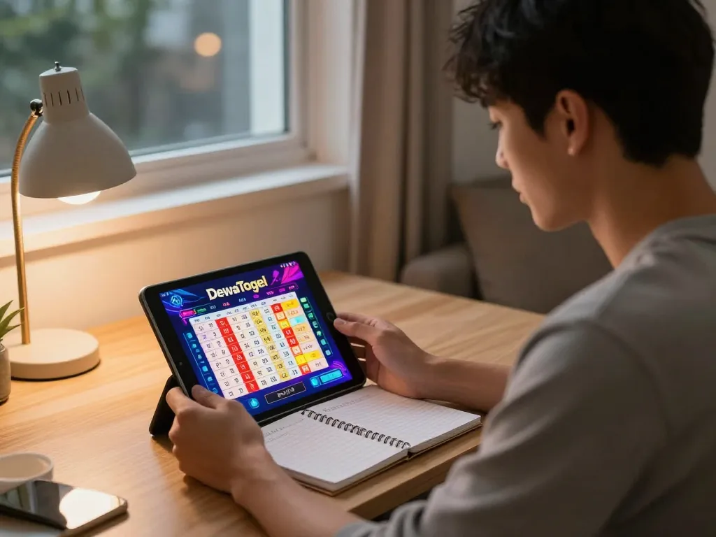 Dewatogel Link Alternatif Login Terbaru available as a player engages with the online betting interface on a tablet during strategic gameplay.