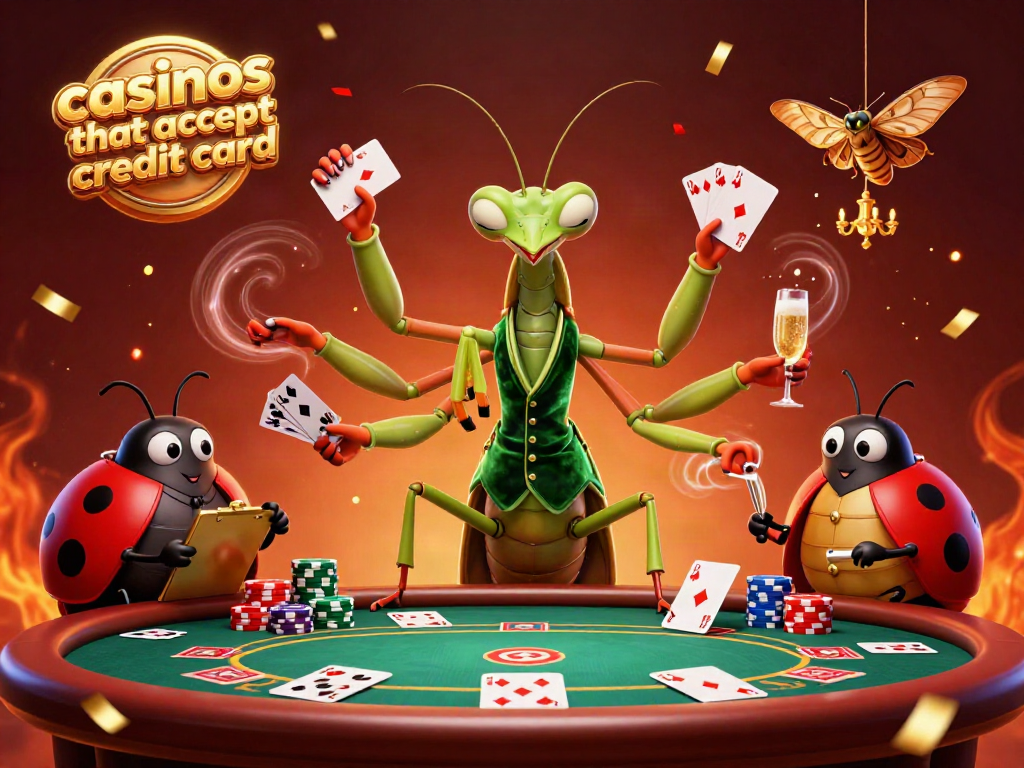 Experience thrilling gameplay at casinos that accept credit card with festive characters and vibrant casino elements.
