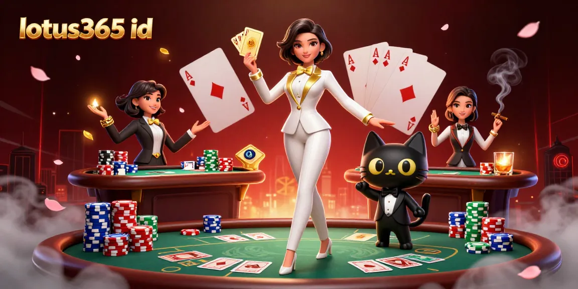 Experience the excitement of lotus365 id while playing cards and enjoying thematic casino elements.