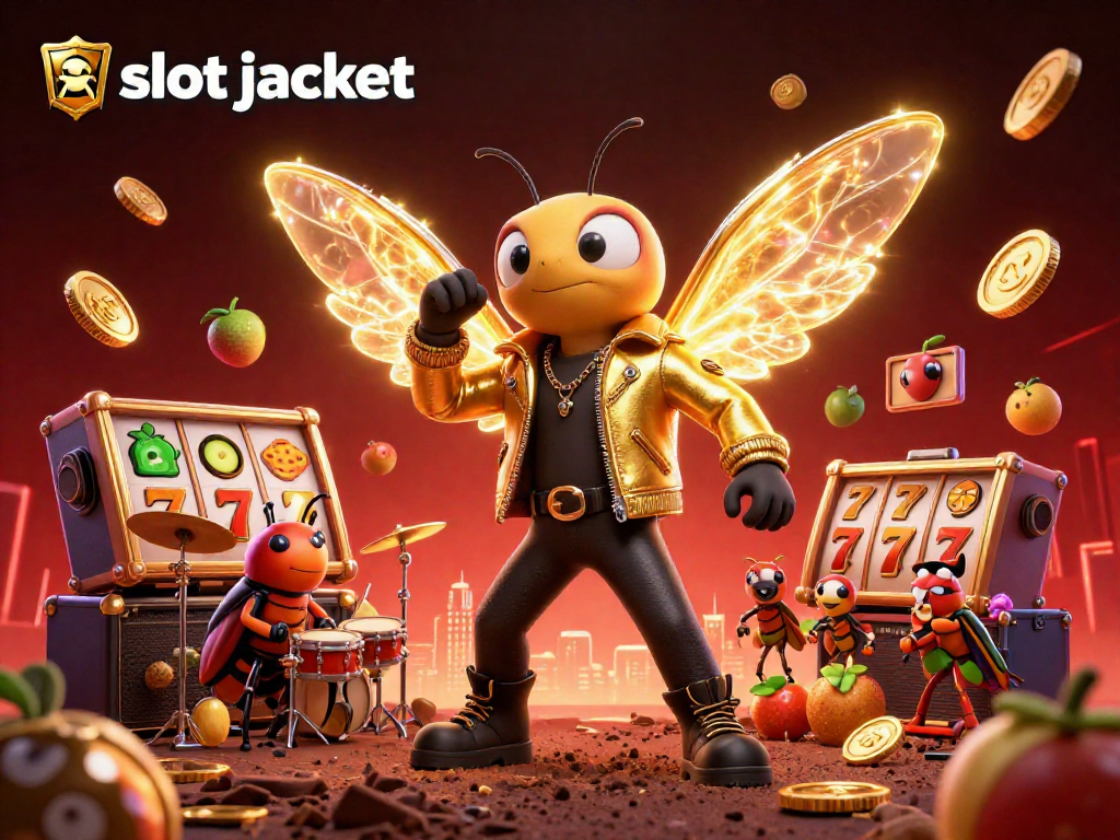 Engage with the excitement of slot jackpot in a vibrant 3D illustration showcasing electric characters and game elements.