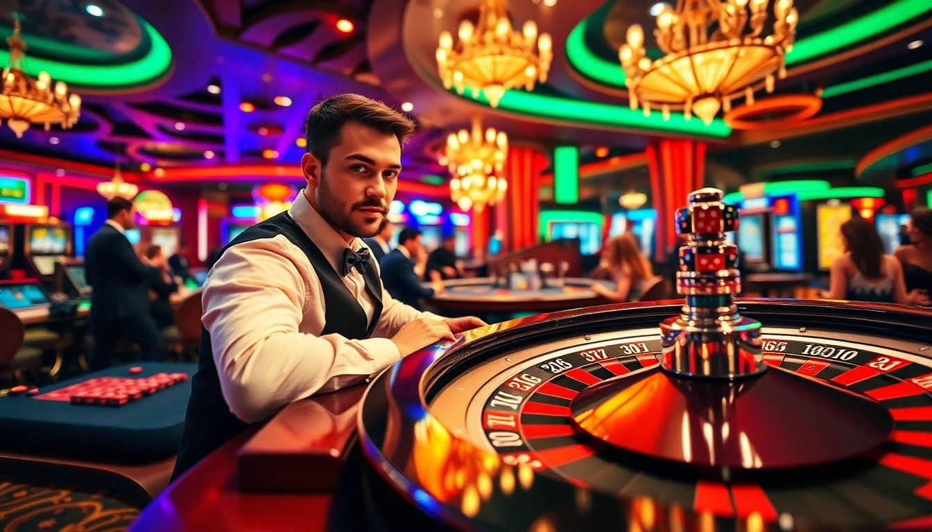 Menggunakan Agen SBOBET untuk bermain di meja kasino roulette yang meriah.
