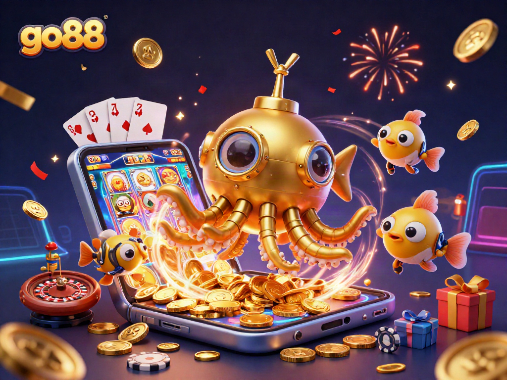 Play exciting games on go88 with the golden kraken submarine and dynamic casino elements.