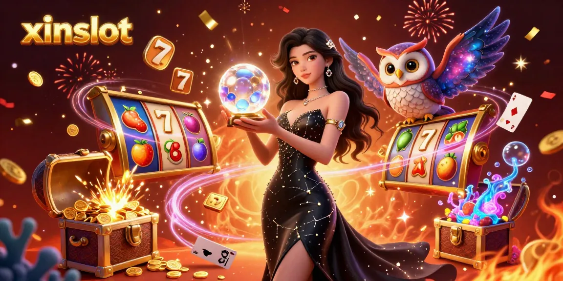 XINSLOT brings thrilling casino action with vibrant slot reels and a magical atmosphere.