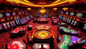 Engaged players experiencing the thrill of gambling at https://go99.institute/'s luxurious casino setting.