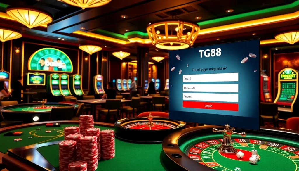 Experience the excitement of tg88 đăng nhập in a vibrant casino with live gaming and thrilling stakes.