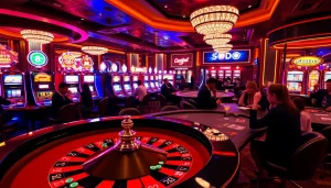 SODO casino scene showcasing roulette table excitement and elegant gaming atmosphere.