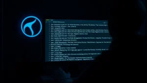 Explore the Hidden Wiki 2026 with a secure, anonymous browsing atmosphere highlighted by a glowing computer screen.