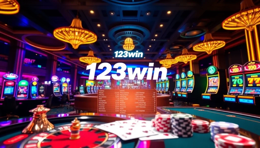 Engage in thrilling gameplay at 123win with a vibrant casino atmosphere and interactive betting options.