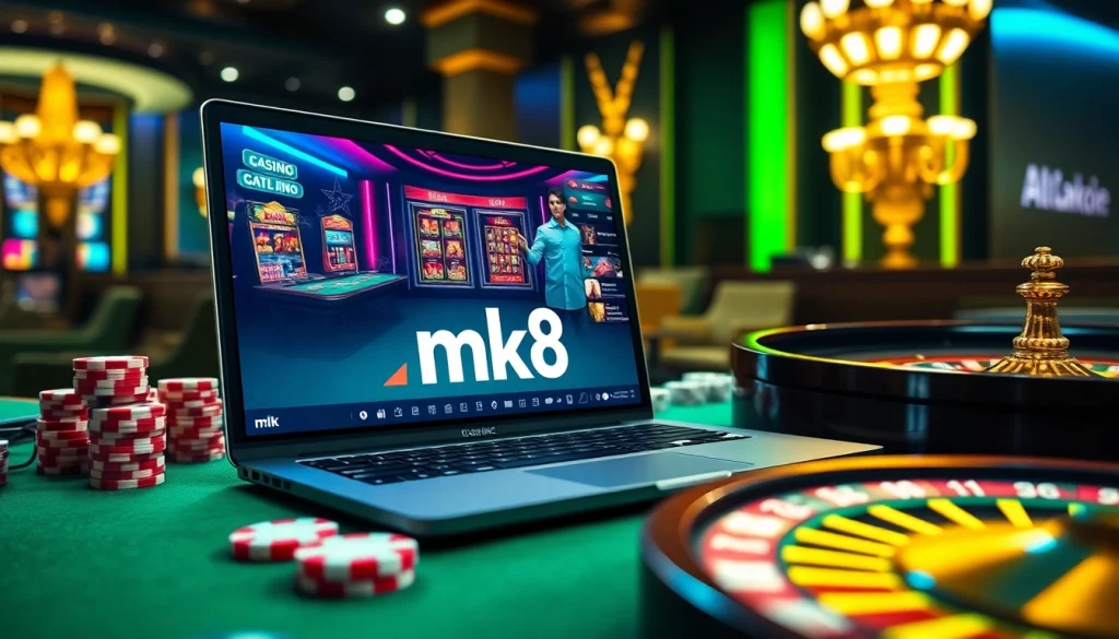 Experience the thrill of สมัคร เว็บตรง mk8 online gambling with vibrant tables and exciting slot machines.