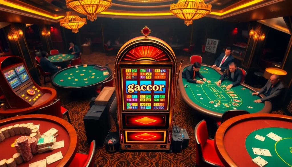 Experience the thrill of winning with slot gacor at a luxurious casino featuring stunning slot machines.