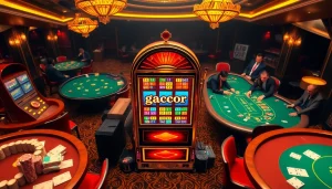 Experience the thrill of winning with slot gacor at a luxurious casino featuring stunning slot machines.