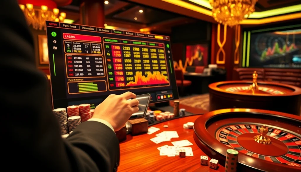 Engaging lô đề trực tuyến action with dynamic betting slips and casino chips highlighting strategic gameplay