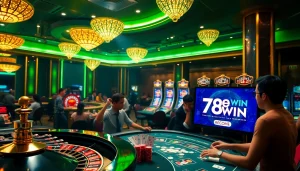 Experience the excitement of 78WIN with vibrant gaming at a luxury casino.