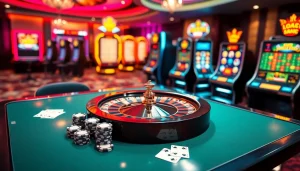 SODO casino scene with vibrant roulette wheel, poker chips, and engaging online gambling interface.