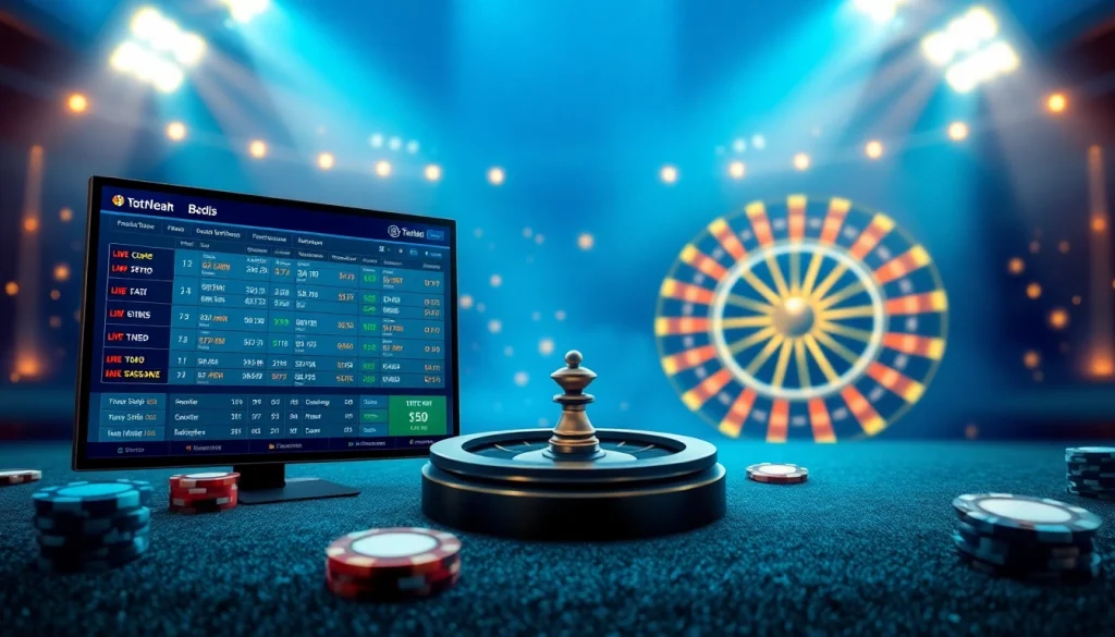 Experience Taruhan Bola excitement with vibrant online betting visuals and sports graphics.